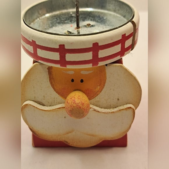 Two Vintage Santa candle holders with tapered candles - Picture 3 of 9